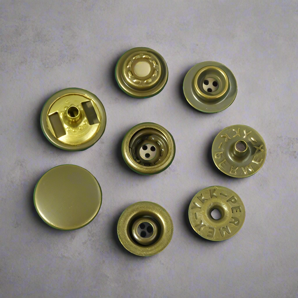 Japan imported 13mm YKK PERMEX four parts ring-spring button, Snap Button, Brass Button, Snaps