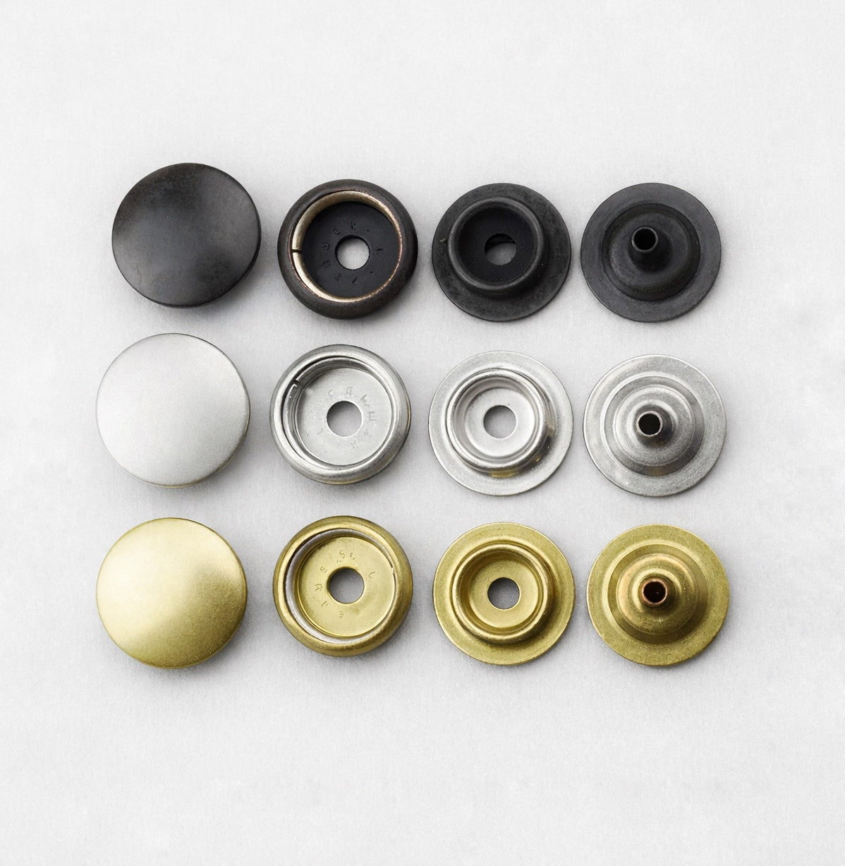 Japan imported 15,4mm YKK PERMEX L four parts ring-spring button
