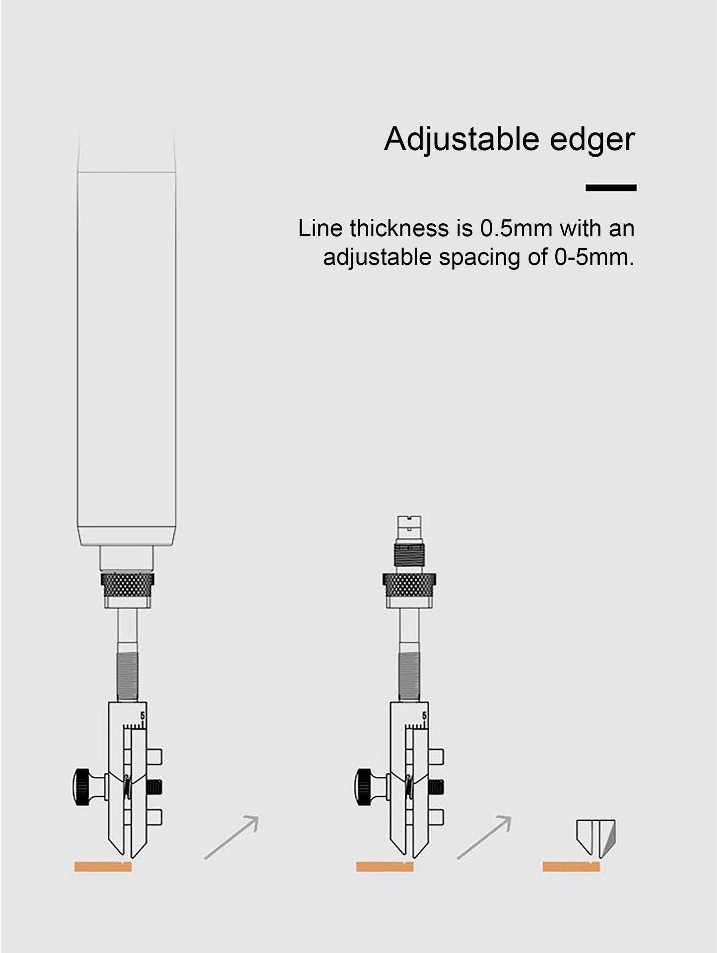 Adjustable Edger, Electric Creaser Adjustable Tip, Adjustable Creasing Iron, Edge Creaser, Stitching Creaser, Adjustable Edge Groover Electric Creaser TipsDupin
