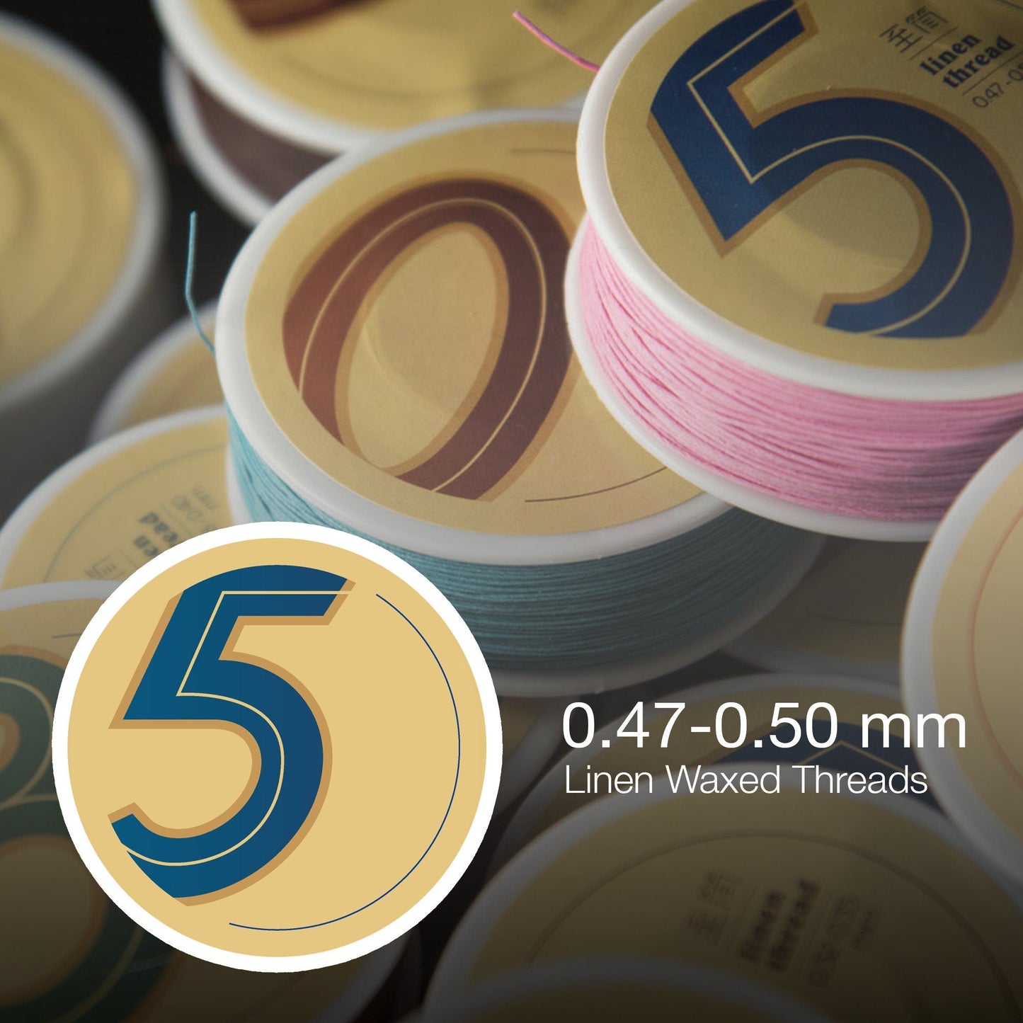 Famous ZJ#5 0.47-0.50mm Linen Waxed Threads For Handmade Letherwork, Thread For Leather, Sewing Thread ThreadsZJ