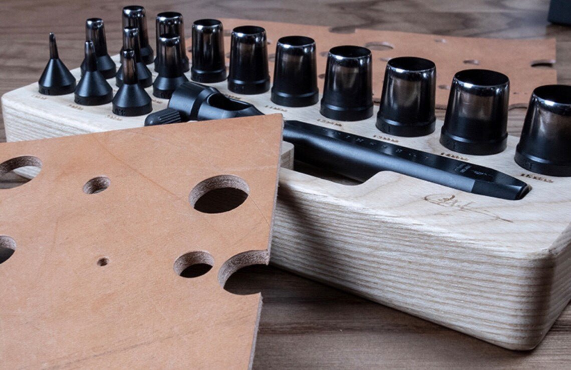 The Set Of Replaceable Leather Hole Punch Tools, Leather Hole Cutting, Leather Craft Tool, Pricking Tool, Punchers Leather Hole Punch ToolYorkshine