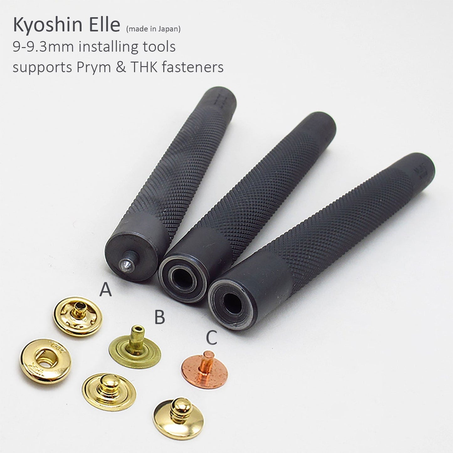 THK & PRYM (ex. Fiocchi) installing tools for four parts S-spring snap button Installing toolsKyoshin Elle
