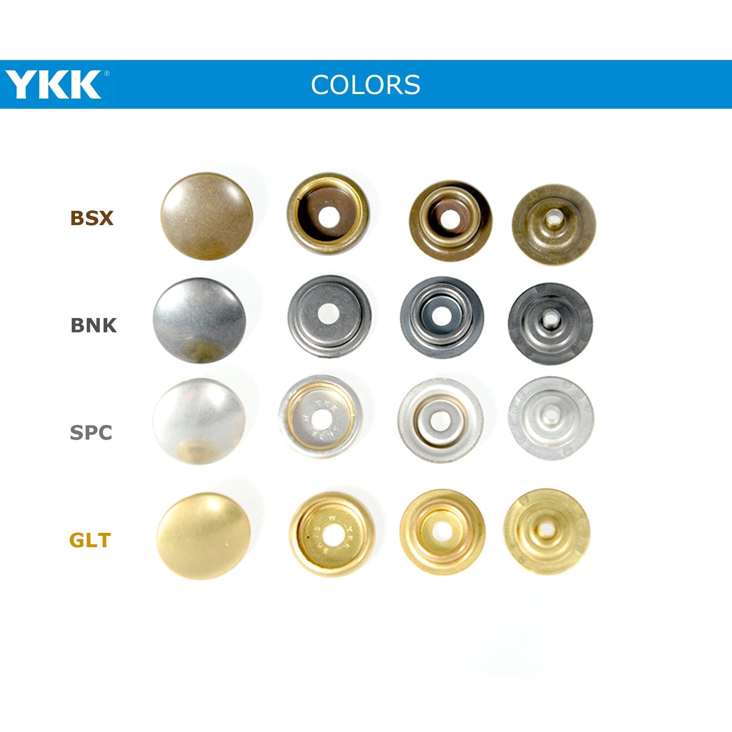 YKK SK75 Four Parts Ring-spring Button, Snap Button, Brass Button, Snaps, Metal Snap Snap ButtonsYKK