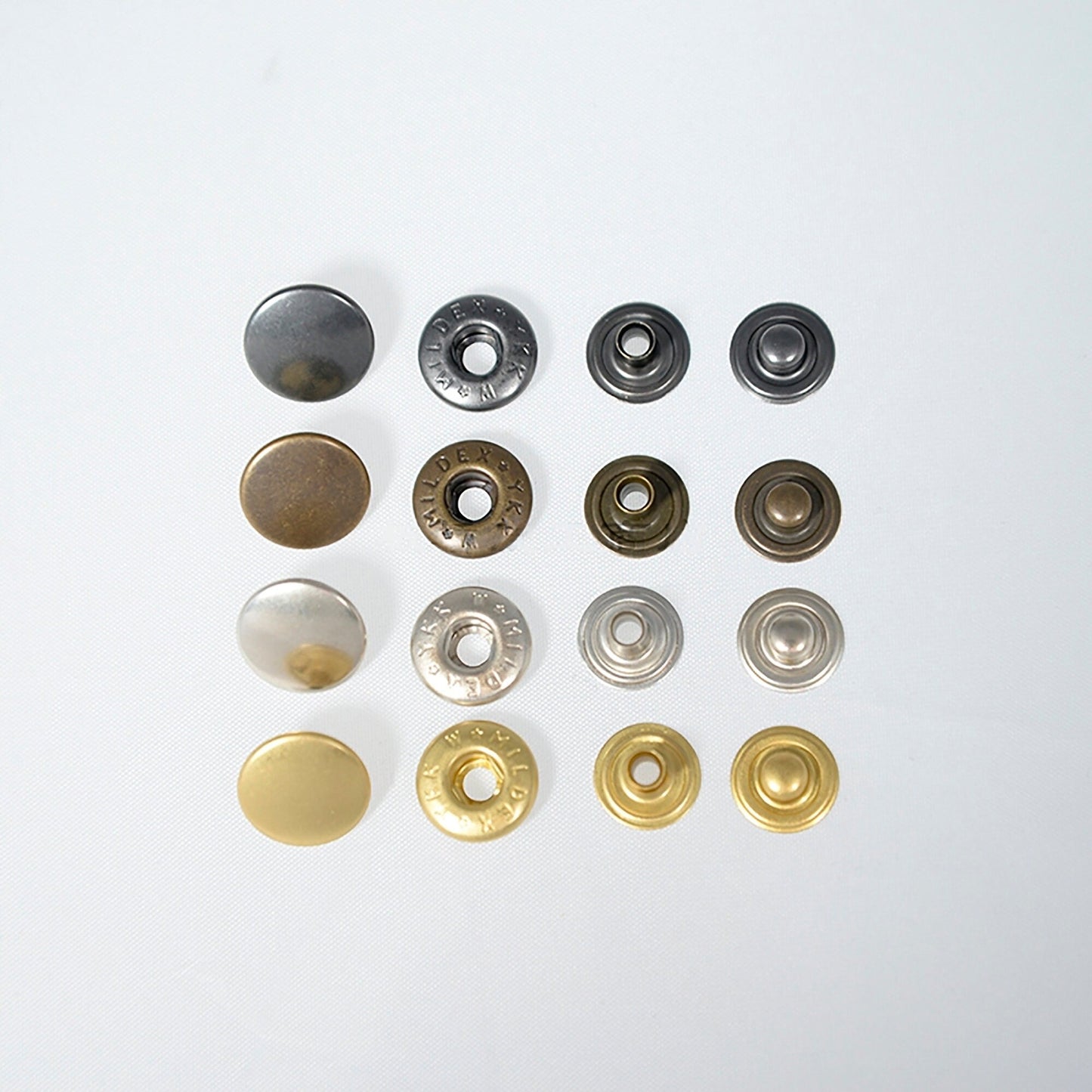 YKK SW35 Mildex Four Parts Alfa Button, Snap Button, Brass Button, Snaps, Metal Snap Snap ButtonsYKK