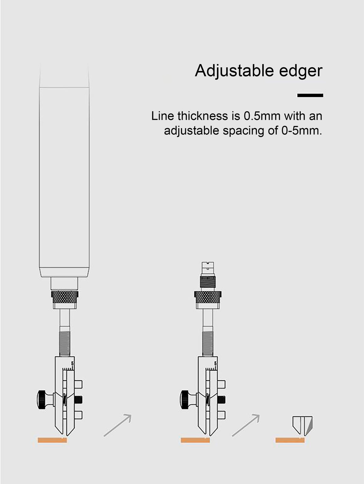 Adjustable Edger, Electric Creaser Adjustable Tip, Adjustable Creasing ...