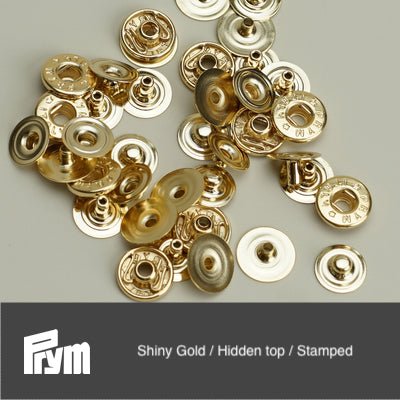 Italian 9.7mm PRYM (ex. Fiocchi) four-part S-spring snap buttons 