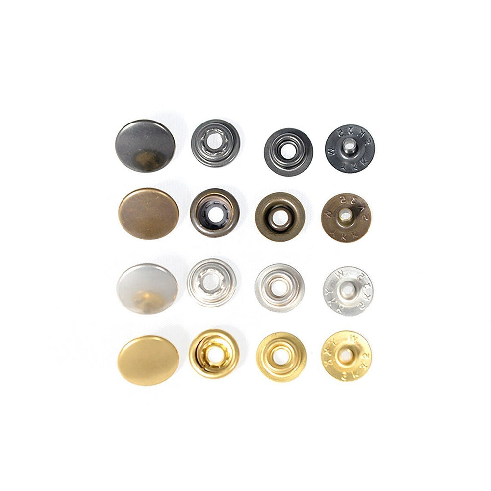 YKK SK35 Four Parts Ring-spring Button, Snap Button, Brass Button, Sna ...