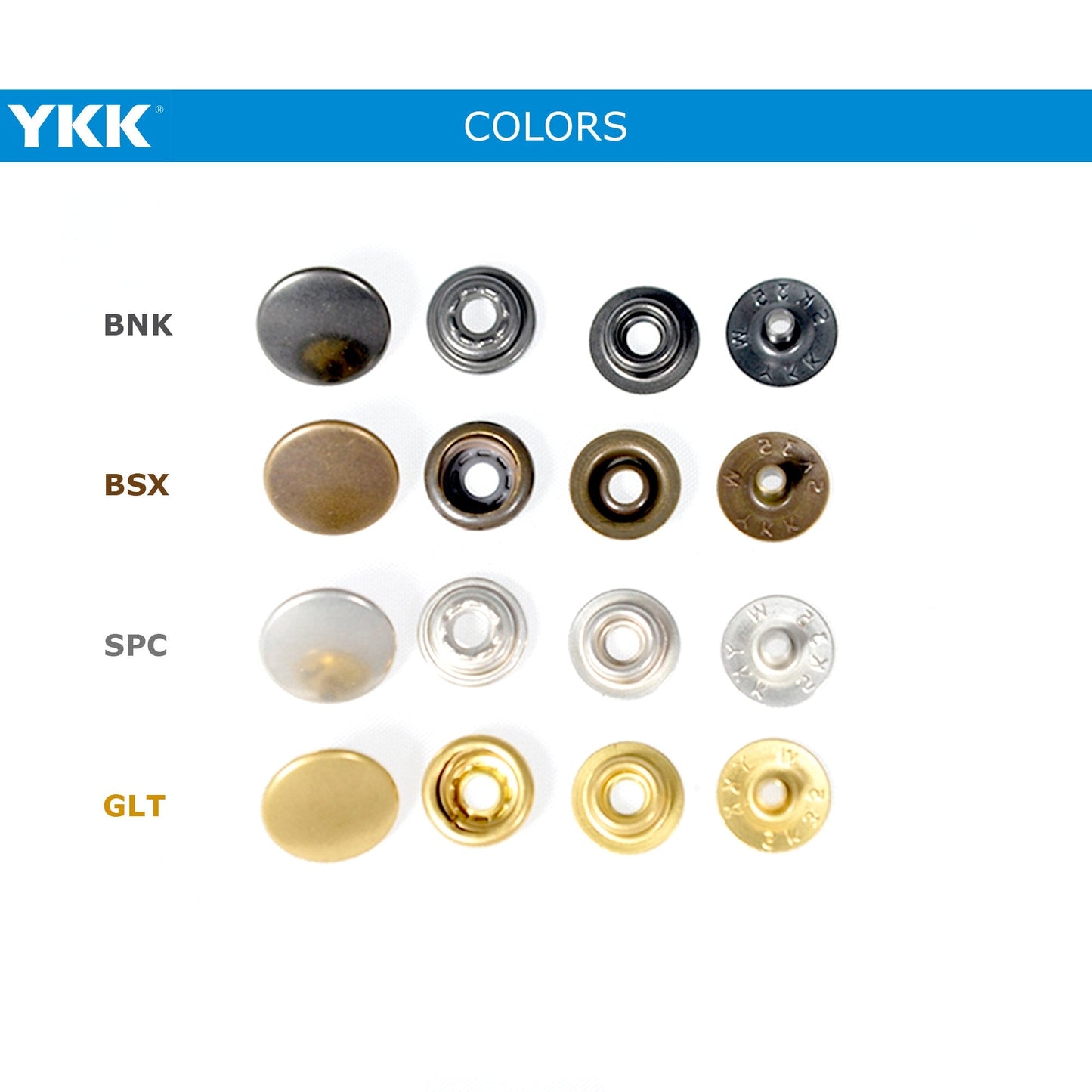 YKK SK35 Four Parts Ring-spring Button, Snap Button, Brass Button, Snaps, Metal Snap Snap ButtonsYKK