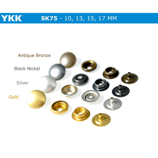 YKK SK75 Four Parts Ring-spring Button, Snap Button, Brass Button, Snaps, Metal Snap Snap ButtonsYKK